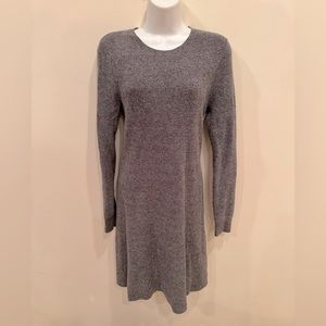 Loft Sweater Dress/Long Sleeves/Gray w/Black & White Flecks/Mini/Medium/Fall/EUC